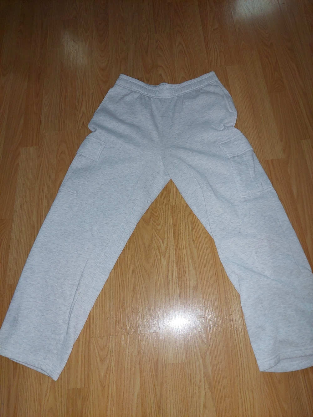 Womens Bluenotes Light Gray Cargo Joggers